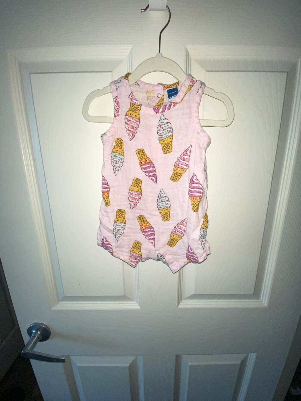 Old Navy Baby Girl Pink Ice Cream Print Sleeveless Romper